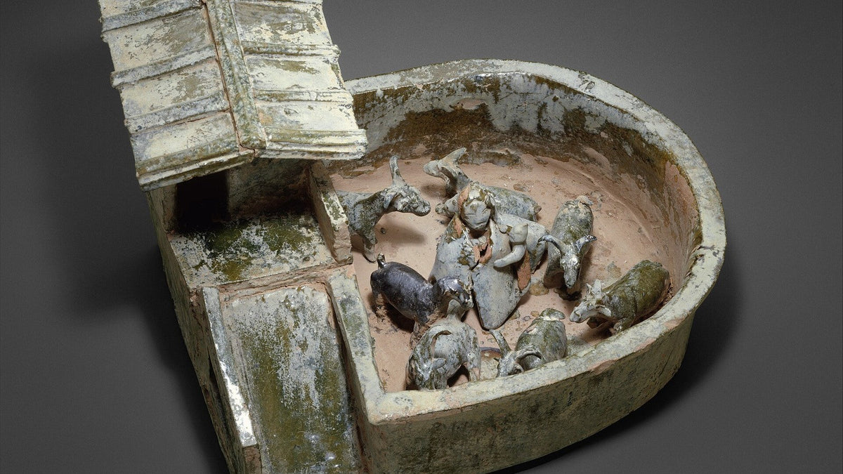 Eastern Han ceramic animal pen architectural model