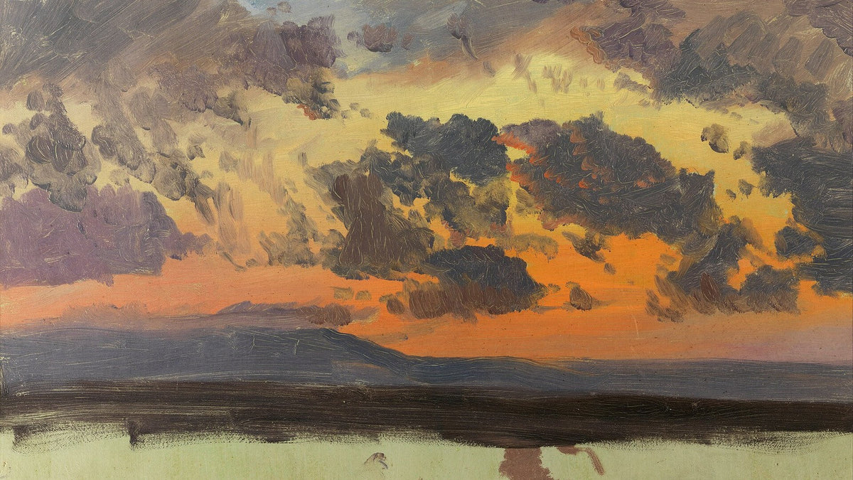 Frederic Church study of a sunset sky in Jamaica