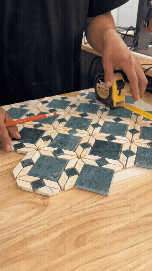 Cadenza | Rhythmic Marble Mosaic Tile | HAUS