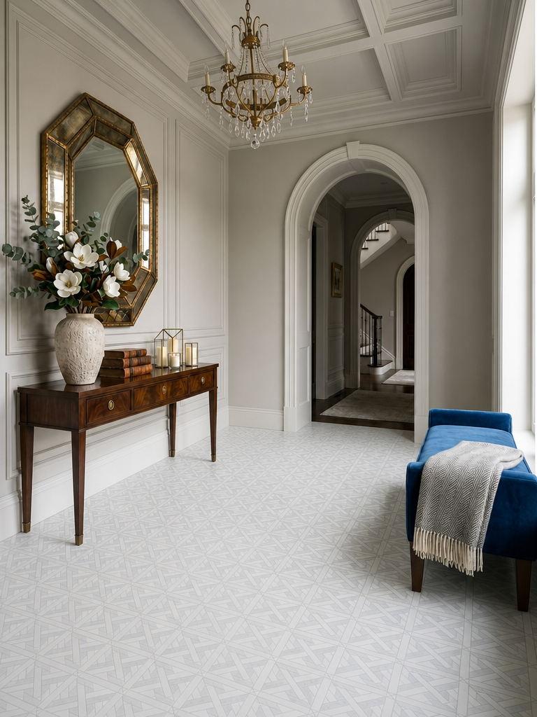 Caracalla marble mosaic installation render