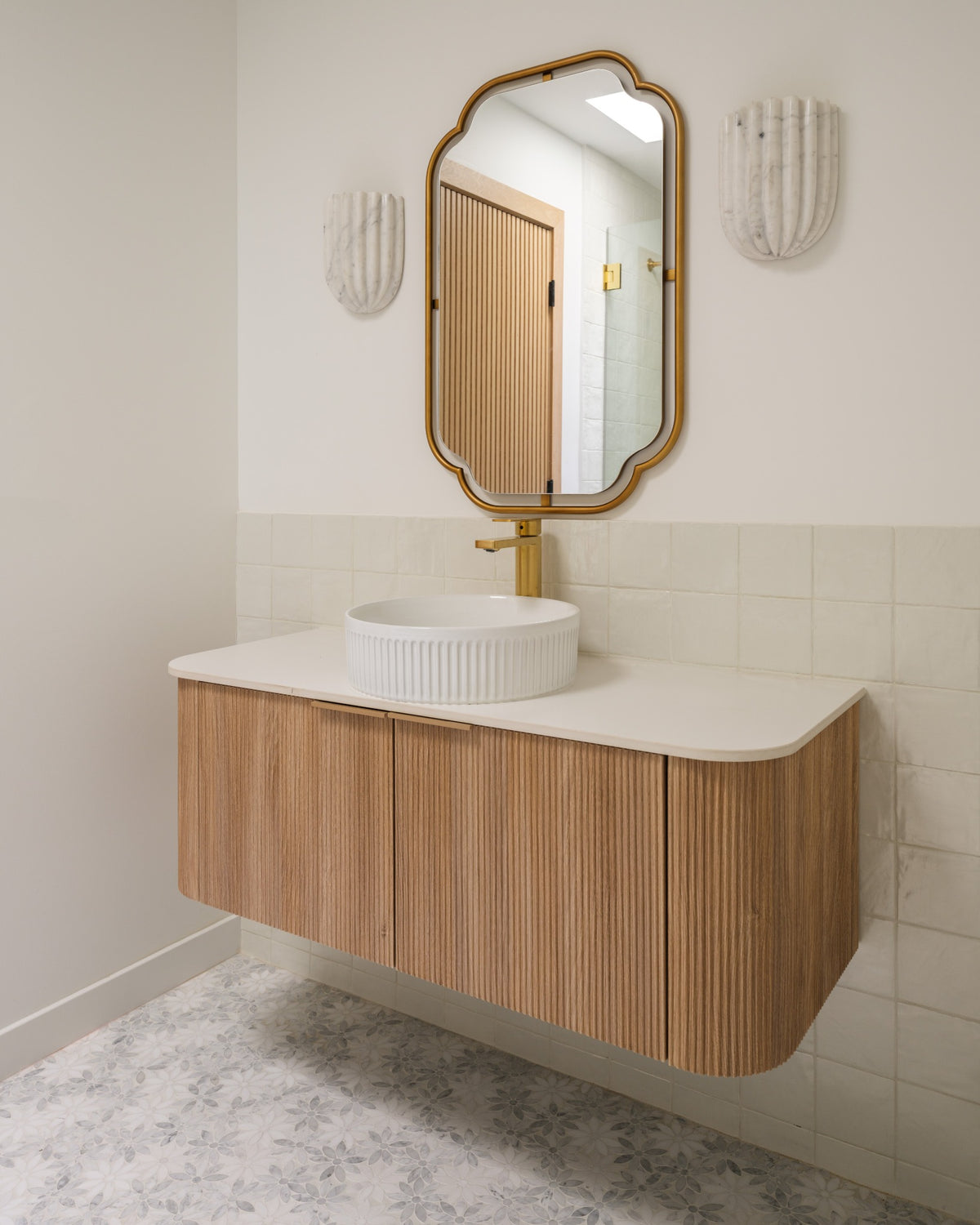 Primavera marble mosaic bathroom installation