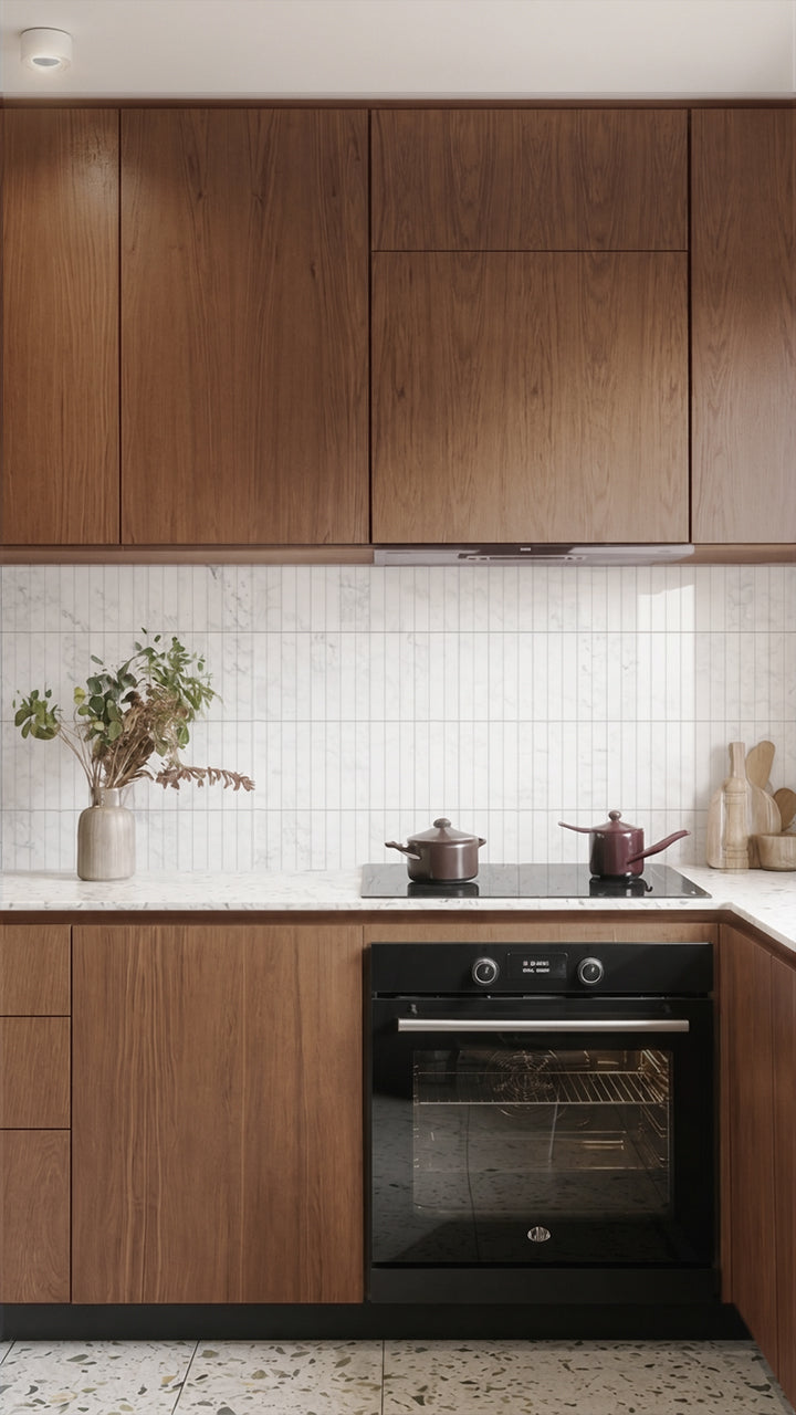 Florenzza Florentine marble mosaic in a vertical installation