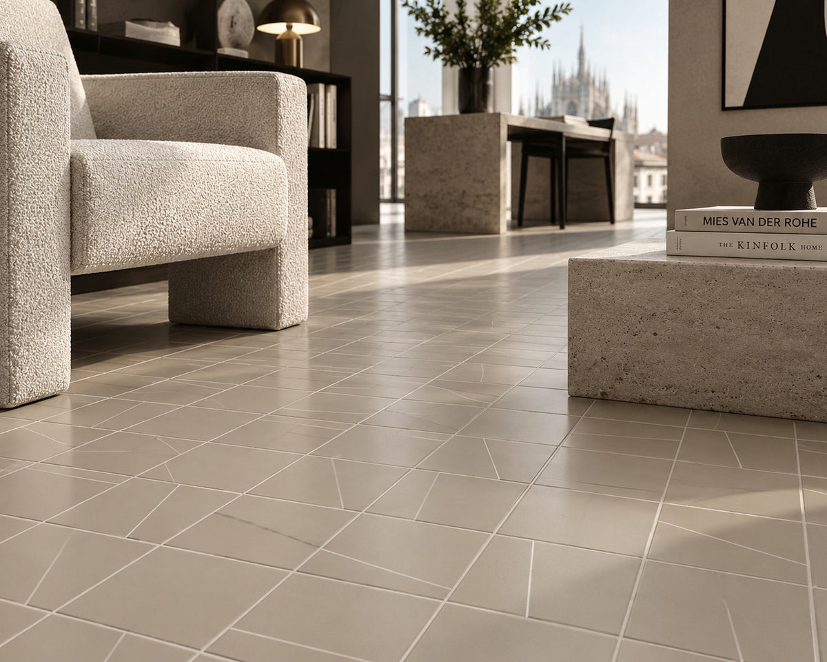 Appiani Tagli modules arranged with changing linear orientations and low relief.