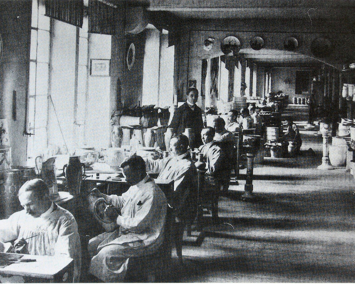 Villeroy and Boch ceramic painters at work in 1893