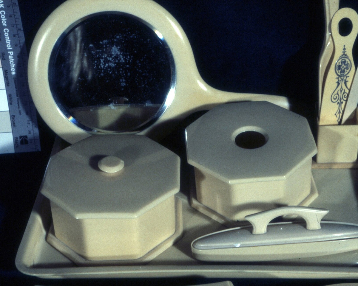 Celluloid dresser and vanity set