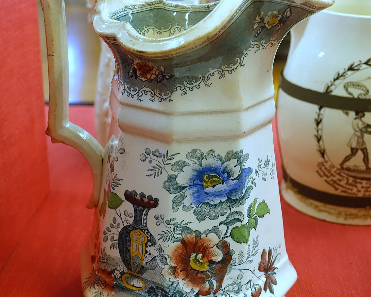 Nineteenth-century English transferware pitcher