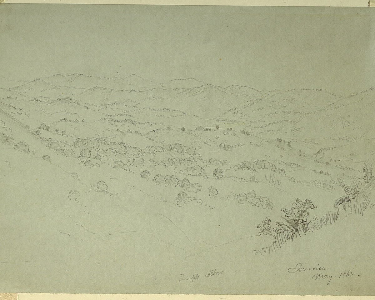 Frederic Church mountain landscape study from Jamaica