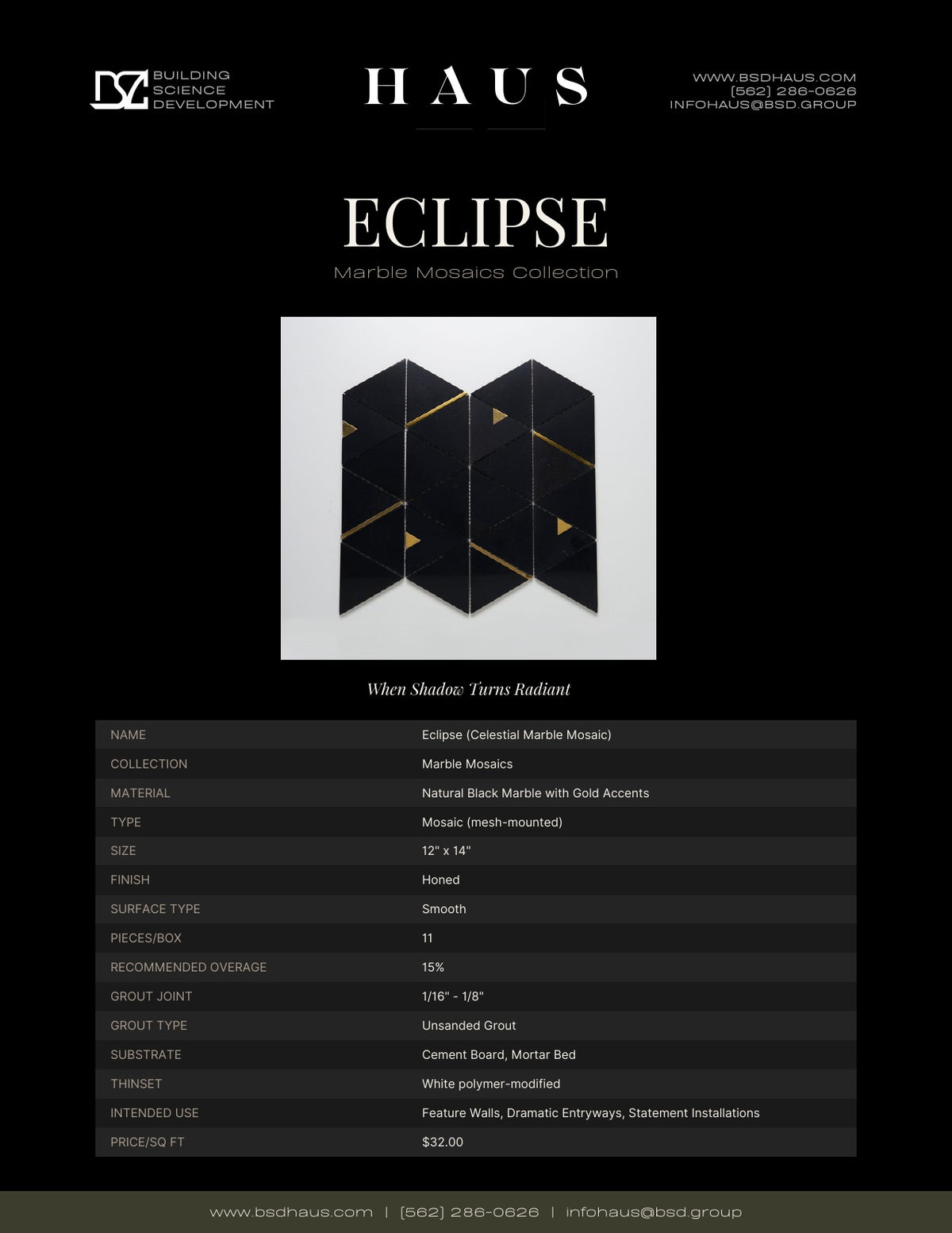 Eclipse technical spec sheet