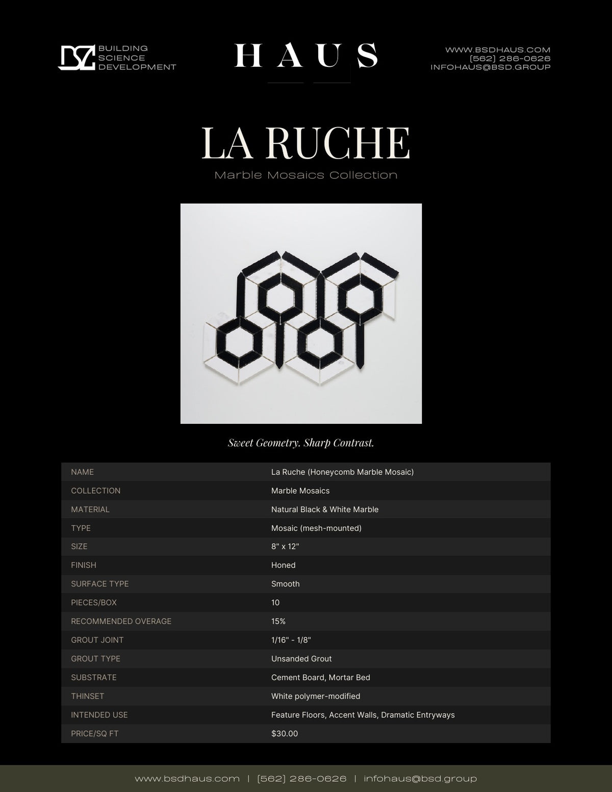 La Ruche technical spec sheet