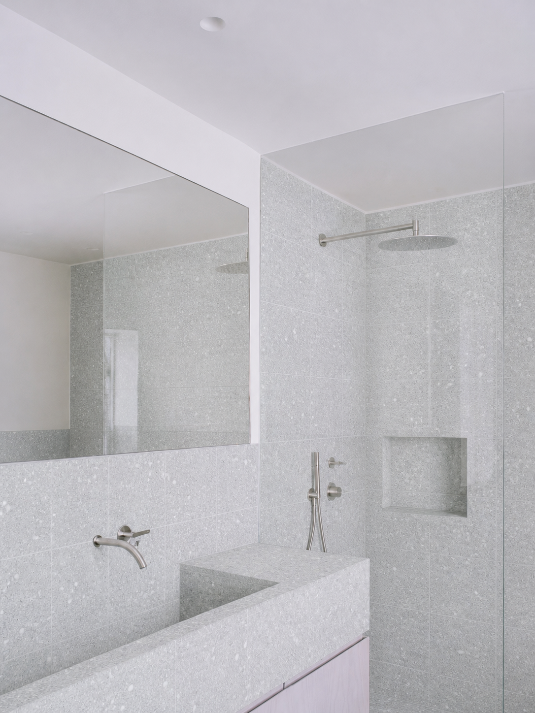 Tinman terrazzo bathroom installation visualization